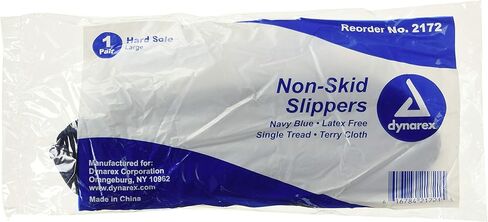 Dynarex شبشب مانع للانزلاق مقاس L، أزرق داكن 1 قطعة/حقيبة 12 كيس/قطعة in Kuwait