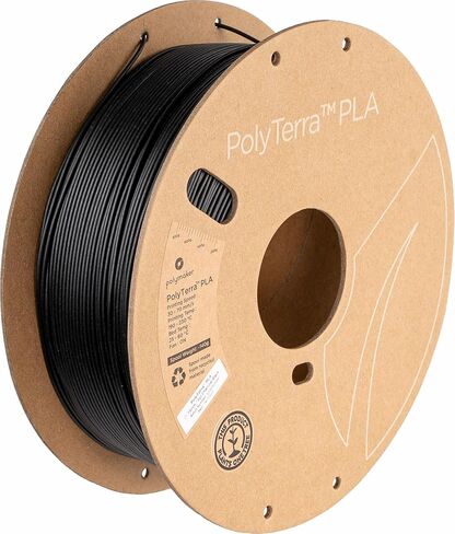 Polymaker Matte PLA Filament 1.75mm Black، 1.75 PLA خيوط الطابعة ثلاثية الأبعاد 1 كجم - PolyTerra 1.75 PLA Filament Black Matte خيوط الطباعة ثلاثية الأبعاد (1 شجرة مزروعة) in Kuwait