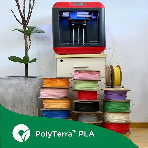 Polymaker Matte PLA Filament 1.75mm Black، 1.75 PLA خيوط الطابعة ثلاثية الأبعاد 1 كجم - PolyTerra 1.75 PLA Filament Black Matte خيوط الطباعة ثلاثية الأبعاد (1 شجرة مزروعة) in Kuwait