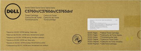 Dell MD8G4 Toner Cartridge C3760N/C3760DN/C3765DNF Color Laser Printer, Yellow in Saudi Arabia