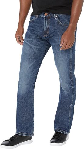 Wrangler Retro Green Jeans Slim Boot in Antique Blue in Saudi Arabia