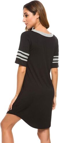 WiWi Bamboo Viscose Nightgowns for Women 3/4 Sleeve Nightshirts Sleep Shirt Plus Size Sleepwear Pajamas Dress S-4X in Saudi Arabia