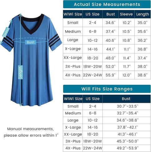 WiWi Bamboo Viscose Nightgowns for Women 3/4 Sleeve Nightshirts Sleep Shirt Plus Size Sleepwear Pajamas Dress S-4X in Saudi Arabia
