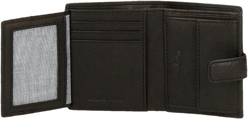Pepe Jeans Men's Vertical Wallet with Click Closure, Black/White in Saudi Arabia