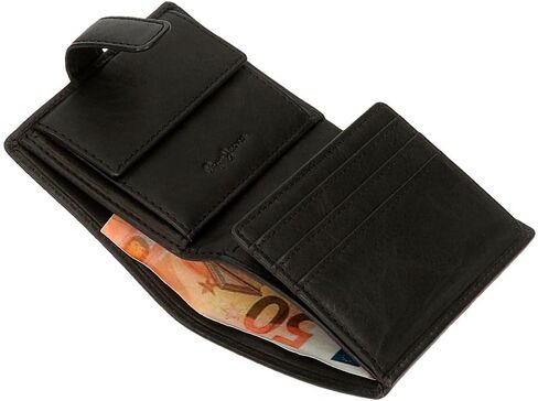 Pepe Jeans Men's Vertical Wallet with Click Closure, Black/White in Saudi Arabia
