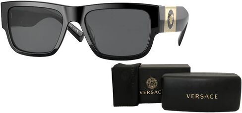 Versace VE4406 Rectangle Sunglasses for Men + BUNDLE With Designer iWear Complimentary Eyewear Kit in Saudi Arabia
