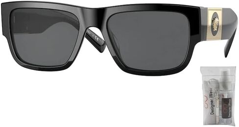 Versace VE4406 Rectangle Sunglasses for Men + BUNDLE With Designer iWear Complimentary Eyewear Kit in Saudi Arabia