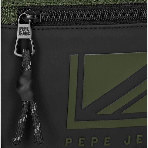 حقيبة كتف بيبي جينز بروملي LDN خضراء مقاس 23 × 27 × 7 سم من البوليستر مع تفاصيل من الجلد الصناعي, جريه مارل, حقيبة كتف in Saudi Arabia