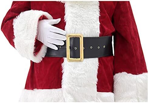 بدلة سانتا الفاخرة للرجال مكونة من 9 قطع من القطيفة لعيد الميلاد للكبار سانتا كلوز للحفلات التنكرية من القطيفة in Kuwait