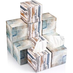 بوكون 12 عبوة من مناديل الوجه على شكل مكعب صناديق مناديل مربعة على الطراز الصناعي مع 80 منديلًا في كل صندوق، طبقتين من صناديق مناديل الوجه الناعمة للحمام والمطبخ وغرفة النوم والسيارة والسفر in Kuwait