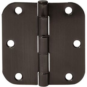 Amazon Basics Interior Door Hinge, Rounded, 3.5 x 3.5 Inch, Antique Brass - Pack of 18