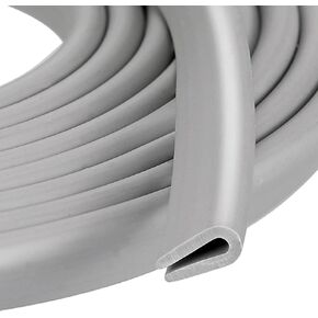 Rubber U Channel Edge Trim, Door Edge Seal Strip, Rubber Edge Trim, Fits Edge up to 0.08 Inch (2mm) U Shape Weather Stripping (Black, 10 Feet)