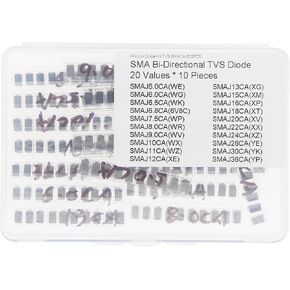 20 Values * 10 Pieces SMA 400W TVS Bi-Directional Surface Mount ESD Protection Diodes Kit in Kuwait