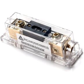 100A Inline ANL Fuse Holder fits for 0 2 4 Gauge Wire Including 2 pcs 100A ANL Fuse 1pc Hex Key Wrench