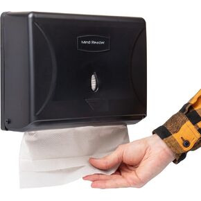 Mind Reader Multifold Paper Towel Dispenser, Paper Towel Holder, Restroom, Wall Mount, Black & Simpli-Magic Dispenser, 1000 mL, White in Kuwait