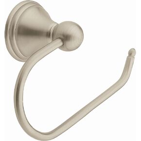 Moen DN8408BN Preston Collection Single Post Toilet Paper Holder, Spot Resist Brushed Nickel,2-3/8" W 6-1/2" D in Kuwait