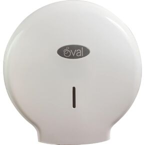 OVAL - Toilet Paper Dispenser Jumbo Jr Polypropylene |5 Tissue dispensers for 9" Toilet Paper Rolls | Durable, Easy-to-Install, and Compact Design with 2 Keys Included, Perfect for High-Traffic Areas in Kuwait