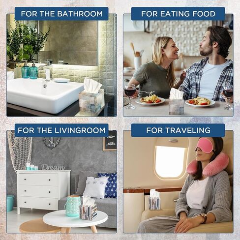 بوكون 12 عبوة من مناديل الوجه على شكل مكعب صناديق مناديل مربعة على الطراز الصناعي مع 80 منديلًا في كل صندوق، طبقتين من صناديق مناديل الوجه الناعمة للحمام والمطبخ وغرفة النوم والسيارة والسفر in Kuwait