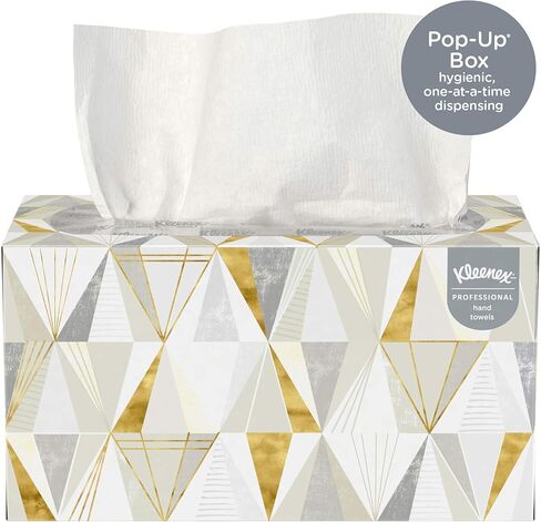 كلينكس® مناشف يد بجيوب امتصاص ممتازة (01701)، صندوق منبثق، ابيض، 18 صندوق/حافظة، 120 منشفة يد/صندوق، 2160 منشفة يد/حقيبة in Kuwait