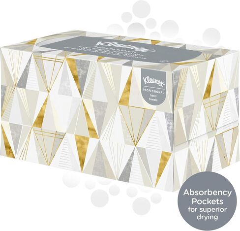 كلينكس® مناشف يد بجيوب امتصاص ممتازة (01701)، صندوق منبثق، ابيض، 18 صندوق/حافظة، 120 منشفة يد/صندوق، 2160 منشفة يد/حقيبة in Kuwait