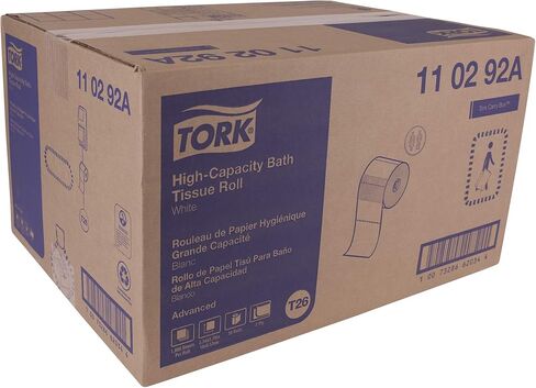 Tork High-Capacity Toilet Paper Roll White T26, Advanced, 2-Ply, 36 x 1000 sheets, 110292A in Kuwait