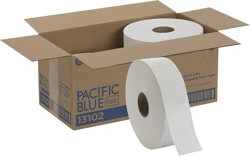 ورق تواليت باسيفيك بلو سيليكت 2-Ply Jumbo Jr. 9 بوصة من GP PRO (جورجيا والمحيط الهادئ)؛ 13728؛ 1000 قدم خطي لكل لفة؛ 8 لفات لكل علبة in Kuwait
