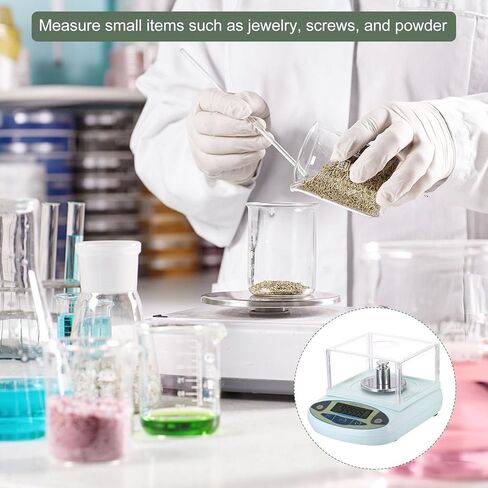 ميزان مختبر YOKIVE، ميزان علمي رقمي إلكتروني عالي الدقة | رائع للاستخدام اليومي في المنزل والمختبر والمطبخ (100 جرام × 0.001 جرام) in Kuwait