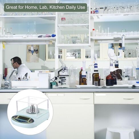 ميزان مختبر YOKIVE، ميزان علمي رقمي إلكتروني عالي الدقة | رائع للاستخدام اليومي في المنزل والمختبر والمطبخ (100 جرام × 0.001 جرام) in Kuwait