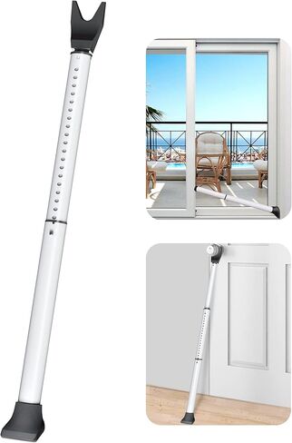 AceMining Upgraded Door Security Bar & Sliding Patio Bar, Heavy Duty Stoppers Adjustable Jammer for Home, Apartment, Travel (1 Pack,Grey) in Saudi Arabia