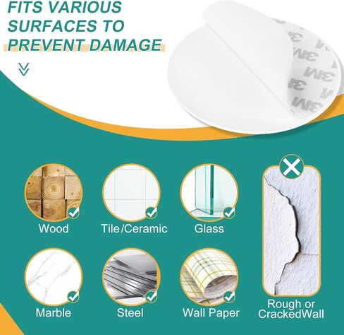 GroTheory Door Stoppers Wall Protector, 4 Pack Large 3.15" Silicone Door Knob Wall Protectors with Strong Self Adhesive, Door Handle Bumper Door Stops for Wall Guard Protection in Kuwait