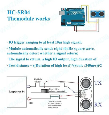 WWZMDiB 2 قطعة HC-SR04 وحدة استشعار بالموجات فوق الصوتية لـ Arduino R3 MEGA Mega2560 Duemilanove Nano Robot XBee ZigBee (2 قطعة HC-SR04 مع دعامة تثبيت) in Saudi Arabia