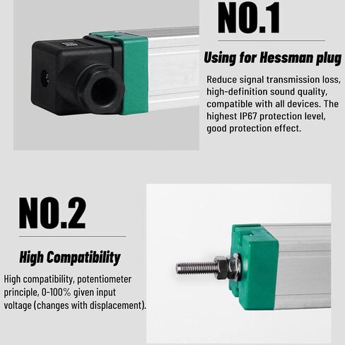 Injection Molding Electronic Ruler Pull Rod Displacement Sensor, IP67 Level Stainless Steel Linear Position Sensor(KTC-100) in Kuwait