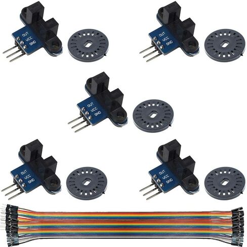 DAOKI 5Pcs Speed Measuring Sensor IR Infrared Slotted Optical Optocoupler Module Photo Interrupter Sensor for Motor Speed Detection or Arduino with Encoders in Kuwait