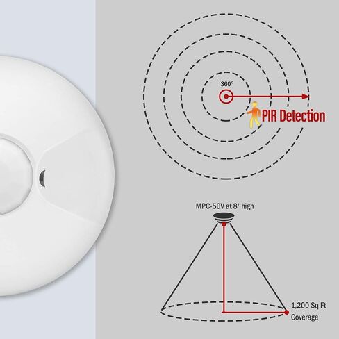 ENERLITES Low Voltage Ceiling Sensor Pir Occupancy Motion Detector, MPC-50L in Kuwait
