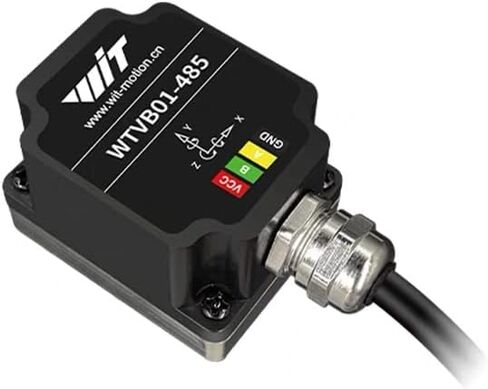 WitMotion WTVB01-485 IPX8 محول مستشعر الاهتزاز المقاوم للماء، Modbus RTU 3 محاور (XYZ) إزاحة الاهتزاز (2000um) + السرعة (50 مم / ثانية) + السعة (180 درجة)، لمراقبة الصحة الهيكلية in Saudi Arabia