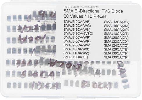 20 Values * 10 Pieces SMA 400W TVS Bi-Directional Surface Mount ESD Protection Diodes Kit in Saudi Arabia