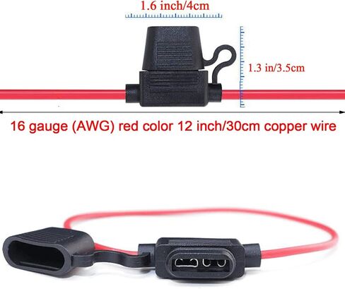 حامل مصهر GNAWRISHING 16 AWG ATC/ATO (3 قطع) ومصهر شفرة قياسي 5 قطع من كل مجموعة متنوعة 1A، 2A، 3A، 4A، 5A، 7.5A، 10A، 15A، 20A in Kuwait