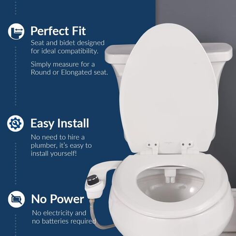 BEMIS 400TTA 000 Economy Toilet Seat, Durable Enameled Wood, ROUND, White in Kuwait