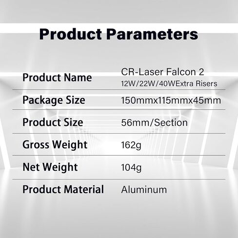 Creality Falcon 2 Extra Risers for Laser Engraver, 4 Pcs Support Column Increase 56mm (2.2 inch) Hight for Laser Engraver Machine in Saudi Arabia