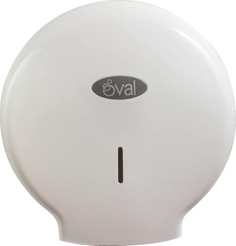 OVAL - Toilet Paper Dispenser Jumbo Jr Polypropylene |5 Tissue dispensers for 9" Toilet Paper Rolls | Durable, Easy-to-Install, and Compact Design with 2 Keys Included, Perfect for High-Traffic Areas in Kuwait