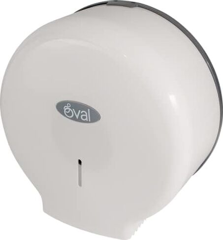 OVAL - Toilet Paper Dispenser Jumbo Jr Polypropylene |5 Tissue dispensers for 9" Toilet Paper Rolls | Durable, Easy-to-Install, and Compact Design with 2 Keys Included, Perfect for High-Traffic Areas in Kuwait