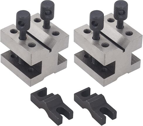 LiGuVCY V-Block فولاذ مقوى بزاوية 90 درجة 1-3/8 x 1-3/8 x 1-3/16 بوصة أداة ميكانيكية متعددة الأغراض مع صندوق خشبي in Kuwait