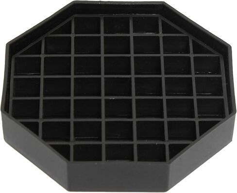 صينية تنقيط ALDT045 من Thunder Group، مقاس 4-1/8 بوصة × 4-1/8 بوصة × 3/4 بوصة ارتفاع، مثمنة، بلاستيك، أسود (4 لكل عبوة)، تباع في علبة مكونة من 48 قطعة/12 عبوة لكل علبة in Kuwait