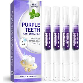 معجون أسنان أرجواني لتبييض الأسنان، مجموعة تبييض الأسنان، معجون أسنان أرجواني لتبييض الأسنان، تبييض سريع، ابتسامة واثقة، نفس منعش، 4 قطع in Kuwait