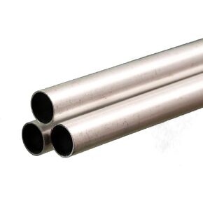 K & S 9411 Round Aluminum Tube, 7/16" OD x 0.016" Wall x 36" Long, 3 Pieces, Made in The USA in Kuwait
