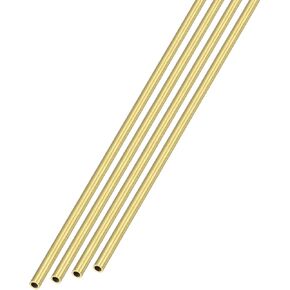 أنبوب نحاسي METALLIXITY (1.2 مم OD × 0.25 مم جدار T × 300 مم طول) 4 قطع، أنابيب مستقيمة - للتأثيث المنزلي، والآلات، والحرف اليدوية اليدوية