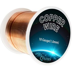 YEJJET 99.9% Pure Copper Wire for Jewelry Making, 1 Pound Copper Jewelry Wire for Art Crafts Design,Electroculture, Soft Copper Wire 20 Gauge(1 Lb)…