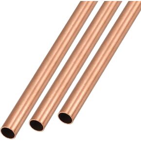أنبوب نحاسي METALLIXITY (8 مم OD × 0.5 مم جدار T × 300 مم طول) 3 قطع، أنابيب مستقيمة - للتأثيث المنزلي، والآلات، والحرف اليدوية اليدوية in Kuwait