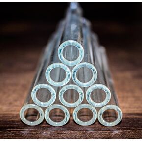 3 Inches Long 10 Pieces Glass Borosilicate Tubes 12 mm OD 2mm Thick Wall Tubing, Clear Tubes for Art DIY