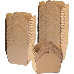 60 عبوة من حاويات الطعام سعة 30 اونصة من سيزويكس - صندوق طعام ورقي بني للاستعمال مرة واحدة مقاوم للتسرب والشحوم من كرافت للمطاعم والمطاعم والحفلات وحامل الامتياز والنزهات in Kuwait